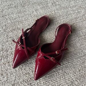 Tony Bianco Bordeaux Patent Leather Jamo Flats